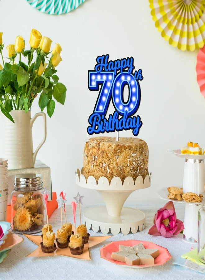 فيستيكو زينة كعكة عيد الميلاد السبعين باللون الأزرق من فيستيكو®، زينة كعكة عيد الميلاد السبعين، لوازم تزيين الكيك - Image 5